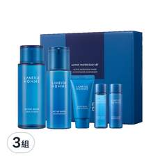 LANEIGE 蘭芝 Homme男性水潤護膚組，Active Water Duo Set, 3組