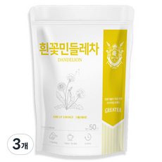 Greatea 흰꽃민들레차, 3개, 50개입, 1g
