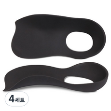조니프리 아치 패드 깔창 양발 세트 블랙, 4세트