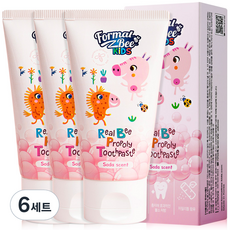 포멀비 키즈 리얼 비프로폴리 치약 소다향 3p, 60g, 6세트