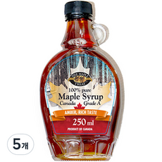  나뚜렐 앰버리치 메이플시럽, 250ml, 5개 