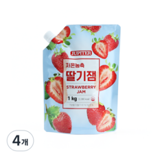 래미푸드 저온농축 딸기잼, 1kg, 4개