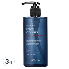 AVCA Fresh&Clean乳酸菌護理男性清潔劑 木質費洛蒙香, 300ml, 3個