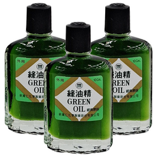 新萬仁 GREEN OIL 綠油精, 舒緩頭暈鼻塞, 肚痛頭痛, 蚊蟲咬傷, 止癢消腫, 居家旅行必備良藥, 3瓶