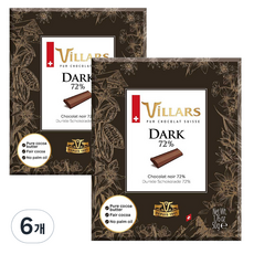 빌라 스위스 다크 퓨어 초콜릿, 50g, 6개