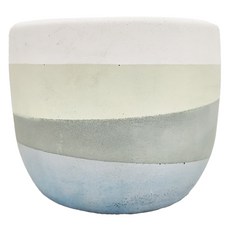 圓底水泥盆, 外直徑15.5cm 內直徑13.5cm 高13cm, 特大(15.5 x 13cm), 油墨山嵐配色, 1個