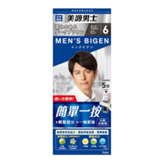 MEN'S BIGEN 美源男士 簡單一按染髮霜 6 深棕色 (白髮專用), 6深棕色, 1瓶