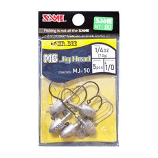 MR.BEE 鉛頭鉤 1/0鉤 1/4oz MJ-50 (5個裝) - 釣魚必備，泳姿自然，誘魚效果佳, 1/0, 1個