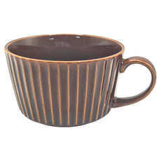 KEYUCA 拿鐵杯, 貽釉十草, 日本制, 陶瓷, 容量360mL, 長13.5cm 寬10cm 高6.5cm, 1個