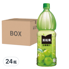 Minute Maid 美粒果 白葡萄汁1250ml Set 12瓶, 添加蘆薈果粒 Q彈有嚼勁, 1.25L, 24瓶