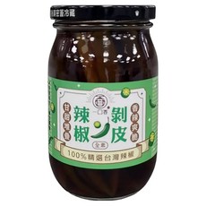 一口香 全素剝皮辣椒，花蓮在地小農契作，100%純素，台灣製造, 450g, 1罐