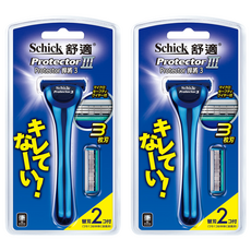 Schick舒適牌 捍將3刮鬍刀刀把Set, 鑽石塗層3刀片, 含蘆薈及維他命E潤滑條, 3D浮動刀頭, 2組