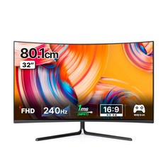 한성컴퓨터 80.1cm FHD 1500R 리얼 240 게이밍 커브드 모니터, TFG32F24V(무결점)