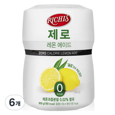 리치스 제로 레몬 에이드분말, 600g, 1개입, 6개