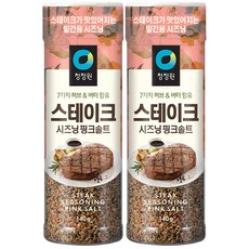 대상 청정원 스테이크 시즈닝 핑크솔트, 2개, 140g