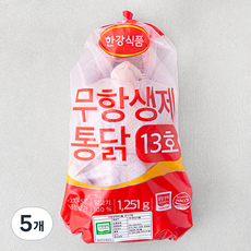 한강식품 무항생제 인증 통닭 13호, 1251g, 5개 1251g × 5개 섬네일