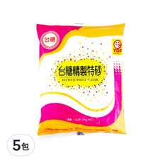 台糖 精製特砂, 1公斤 (1kg NET), 5包
