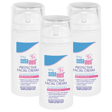Baby sebamed 施巴嬰兒全效柔護面霜，含玻尿酸、維他命B5、維他命E及尿囊素，舒緩不適, 100ml, 3瓶
