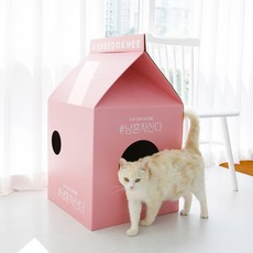고양이 옥희독희 냥혼자산다 숨숨집 스크래쳐 특대형, 핑크, 1개