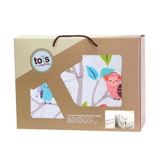 smarTrike 史崔克 貓頭鷹家族 Cot Bed 3件式寢具組 (被子，床圍，床笠), 床圍32 x 176cm + 雙面袋100 x 120cm + 床罩140 x 70cm