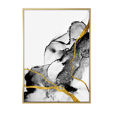 抽象畫 流金I, 50 x 70cm, 金色