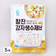 청정원 찰진 감자 생수제비, 300g, 5개