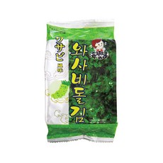 韓味不二 便當用海苔 芥末 Set 12包, 韓國原裝進口, 單一包裝 攜帶方便, 芥末香氣海苔片, 海洋鮮味與香脆口感, 5g