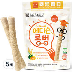 서울대밥스누 우아한 에디슨롱뻥 유기농 현미과자, 단호박, 30g, 5개