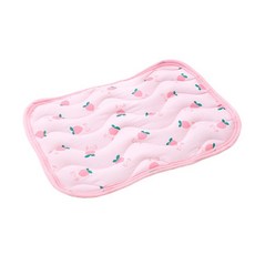 無品牌 涼感水果墊 XS 粉色桃子 涼感親膚透氣防滑寵物墊, 1個, 涼感布+DD棉+防滑顆粒
