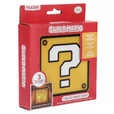 SUPER MARIO 超級瑪利歐 問號小方磚感應夜燈, 3段亮度, 自黏/可安裝