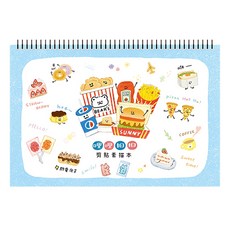 Sunny 三瑩文具 哩哩扣扣 柴之助 剪貼素描本, 8K尺寸 線圈設計, 8開, 1本