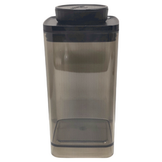 ANKOMN Turn-n-Seal 真空保鮮盒, 1.2L 半透明黑色, 免電力真空技術, 高效防潮防氧化, 堆疊收納設計, 1個
