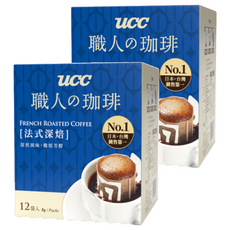 ucc 職人的珈琲 法式深焙濾掛式咖啡, 8g, 12包, 2盒