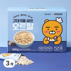 헤이오트 카카오프렌즈 고대곡물 씨앗 오트밀 20p, 640g, 3개