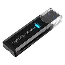 구스페리 USB 3.0 SD 카드 / TF 카드 리더기, 블랙, 1개