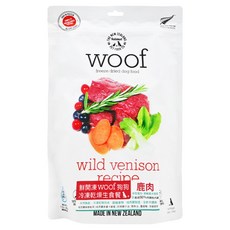 THE NEW ZEALAND NATURAL PET FOOD WOOF 狗狗冷凍乾燥生食餐 鹿肉，新型蛋白 易敏犬首選，超過90%肉類和內臟, 280g, 1包