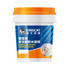 KINGCAT 貓王油漆 壁佳寶多功能防水塗料, 1加侖, 白色, 1桶