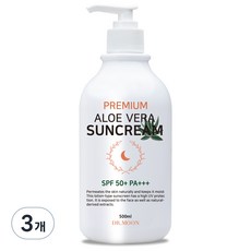 닥터문 프리미엄 대용량 알로에베라 선크림 SPF50+ PA+++, 500ml, 3개 - 아요델쏘쿨