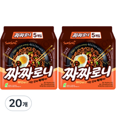 삼양 볶음 짜짜로니 5입 x 4개, 20개