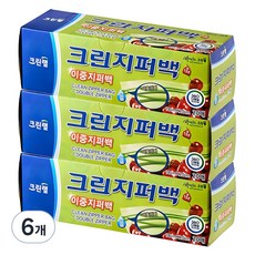 크린랲 이중지퍼백, 소(S), 20개입, 6개