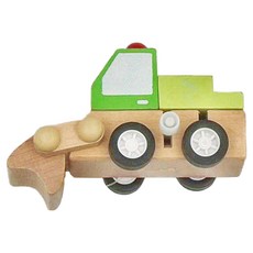 德德小品集 木製發條工程車-綠色, 綠車, 1個