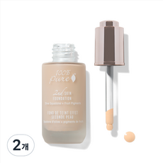 100%퓨어 프루트 피그먼티드 세컨드 스킨 파운데이션 35ml, SHADE 1, 2개