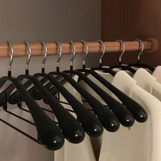 마켓플랜 논슬립 정장 옷걸이, 블랙, 10개