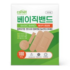 코멧 베이직 밴드 혼합형, 100매입, 1개 - 반창고