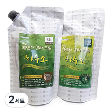 투에이산업 명품 에센스 칼라 크림 염색제 1제 500ml + 2제 500ml, 자연갈색, 2세트 - 미용실염색약장