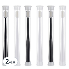살림의기술 초미세 만이천모 칫솔 화이트 3p + 블랙 3p, 6개입, 2세트