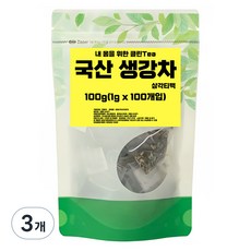 비니플랑센 내 몸을 위한 클린Tea 생강차 삼각티백, 1g, 3개, 100개입