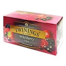 TWININGS 唐寧茶 綜合野莓茶, 水果風味茶包, 2g, 25包, 1盒