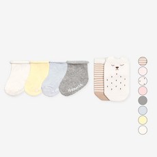 HI BABY CLUB 捲邊襪+小熊襪子 6件組