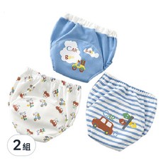 Vanibaby 幼兒學習褲 Set 3件, 6層紗布, 柔軟舒適, 防水透氣, 醫學級脫脂棉, 潔淨安全, 100cm, 小小汽車, 2組